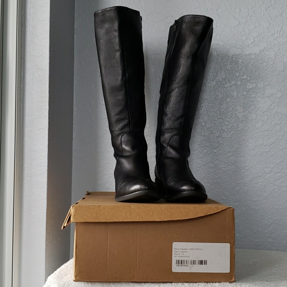 Steve Madden Lace Up Leather Boots